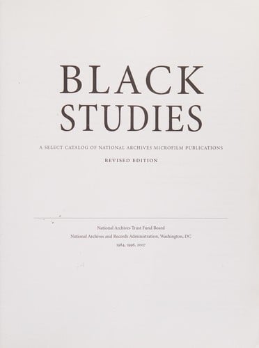 Black studies