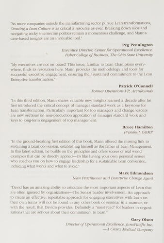 Creating a lean culture