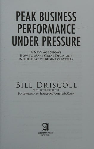 Peak business performance under pressure