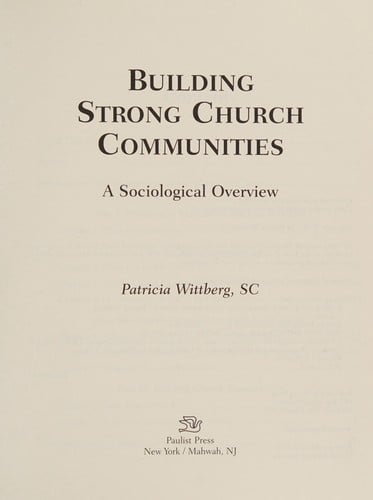 Building strong church communities