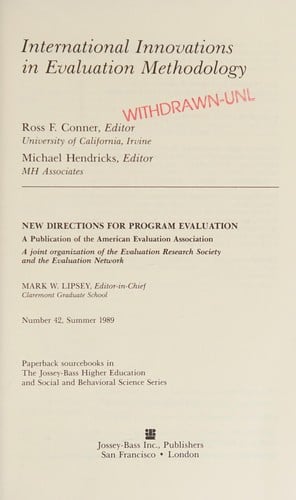 International innovations in evaluation methodology