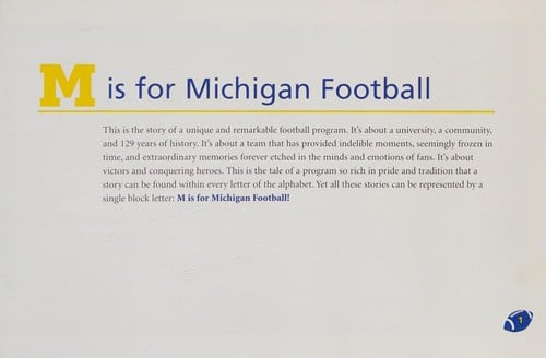 M is for Michigan football