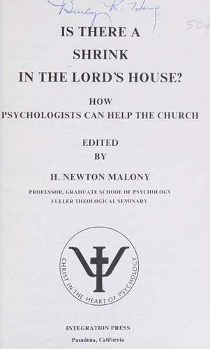 Is there a shrink in the Lord's house?