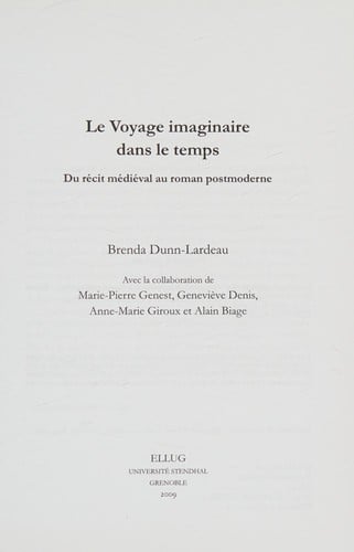 Le voyage imaginaire dans le temps