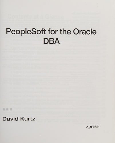 PeopleSoft for the Oracle DBA
