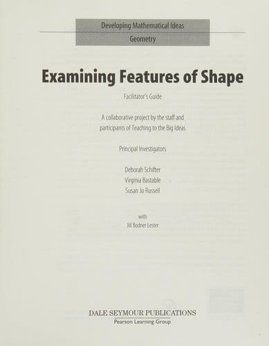 Examining features of shape