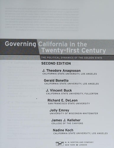 Governing California in the twenty-first century