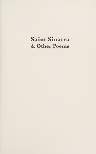 Saint Sinatra & other poems