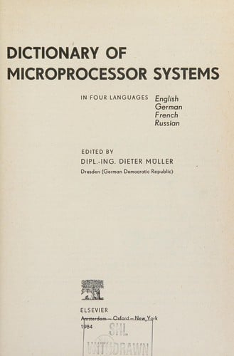 Dictionary of microprocessor systems