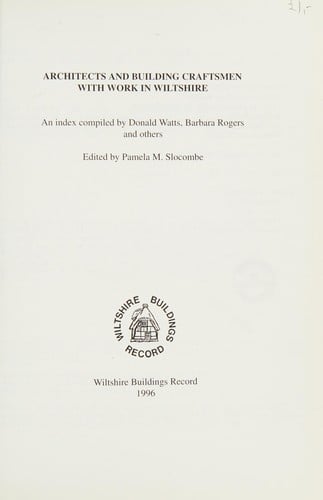 Architects and building craftsmen with work in Wiltshire