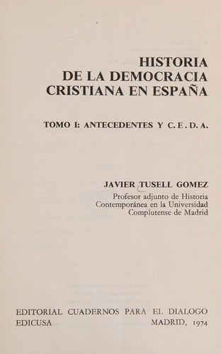Historia de la democracia cristiana en España