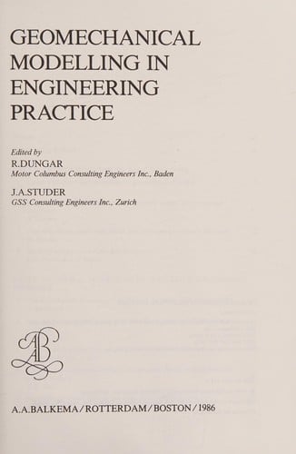 Geomechanical modelling in engineering practice