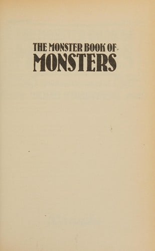 The Monster book of monsters