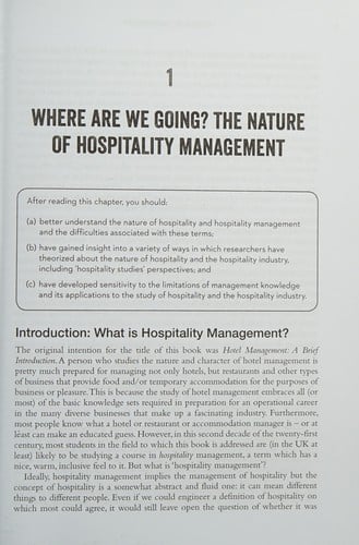 Hospitality management