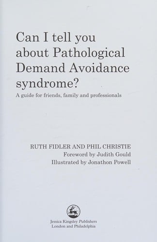 Can I tell you about pathological demand avoidance syndrome?