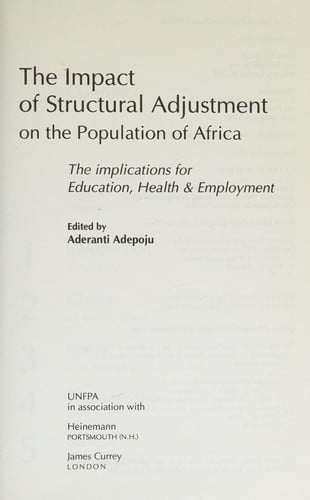 Impact of structural adjustment on the population of Africa