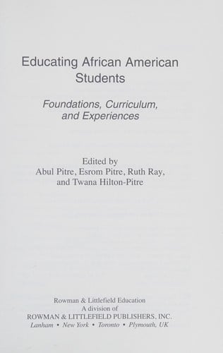 Educating African American students