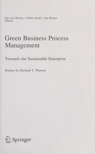 Green business process management