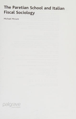 PARETIAN SCHOOL AND ITALIAN FISCAL SOCIOLOGY