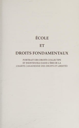 École et droits fondamentaux