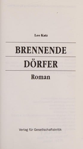 Brennende Dörfer