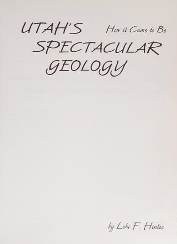 Utah's spectacular geology