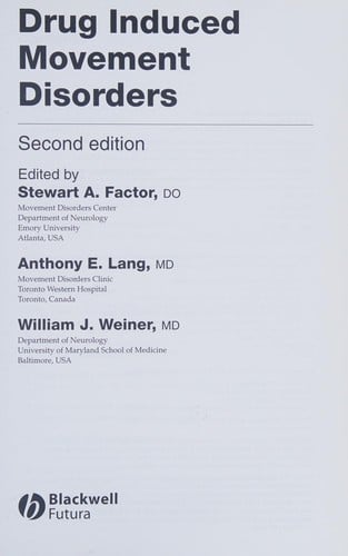 Drug induced movement disorders