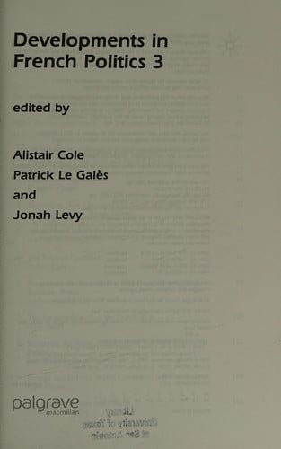 Developments in French politics 3