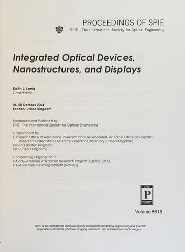 Integrated optical devices, nanostructures, and displays