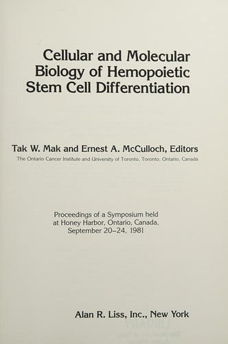 Cellular and molecular biology of hemopoietic stem cell differentiation