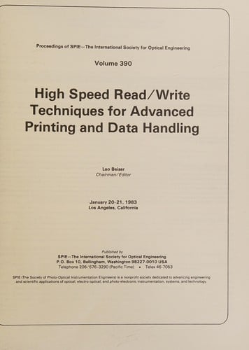 High speed read/write techniques for advanced printing and data handling