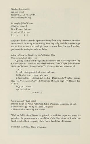 Opening the hand of thought