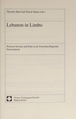 Lebanon in Limbo