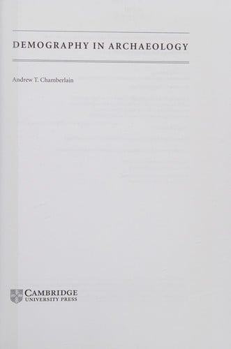 DEMOGRAPHY IN ARCHAEOLOGY