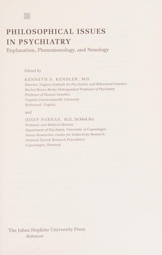 Philosophical issues in psychiatry