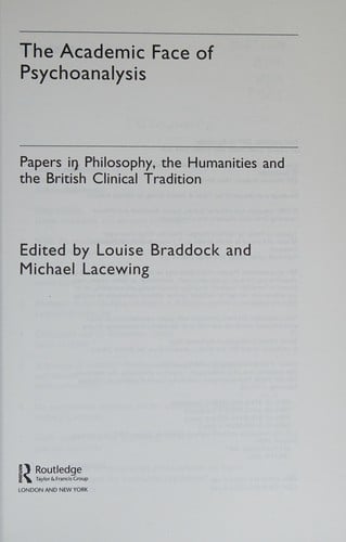 The academic face of psychoanalysis