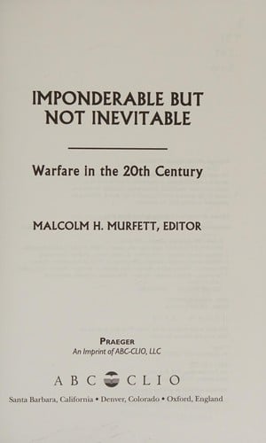 Imponderable but not inevitable