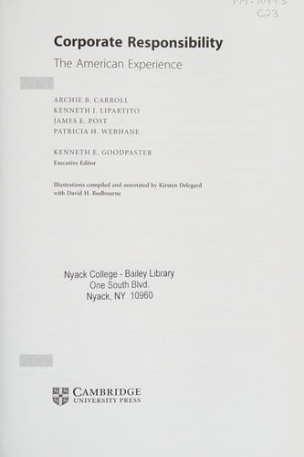 Corporate responsibility