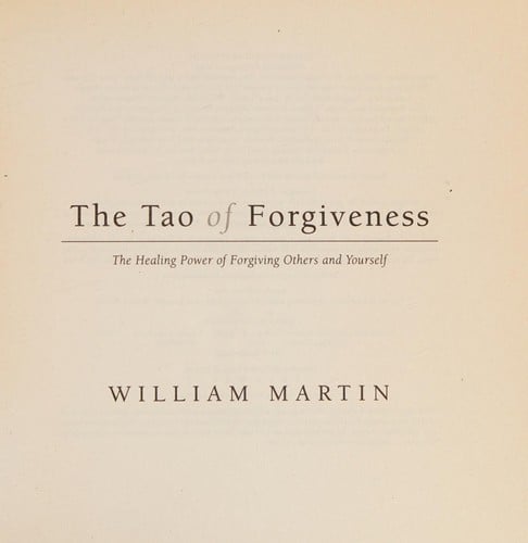 The tao of forgiveness