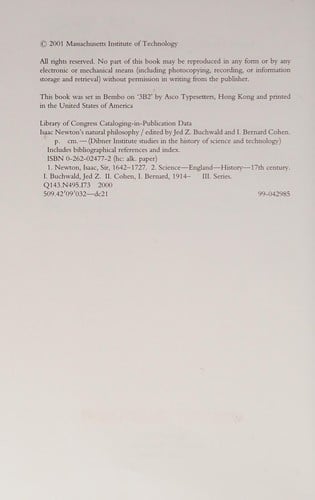 Isaac Newton's natural philosophy