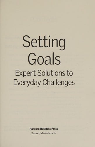 Setting goals