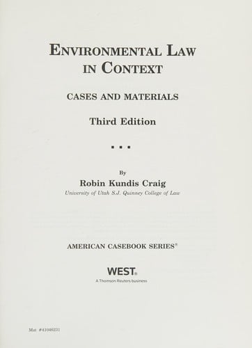 Environmental law in context