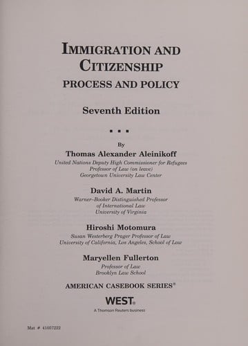 Immigration and citizenship