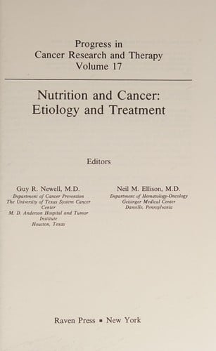Nutrition and cancer
