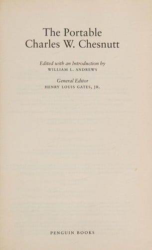The portable Charles W. Chesnutt
