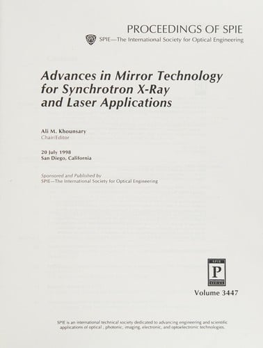 Advances in mirror technology for synchrotron X-ray and laser applications