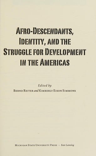 Afro-descendants, identity, and the struggle for development in the Americas