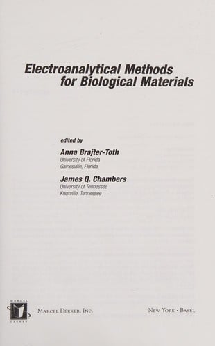 Electroanalytical methods for biological materials