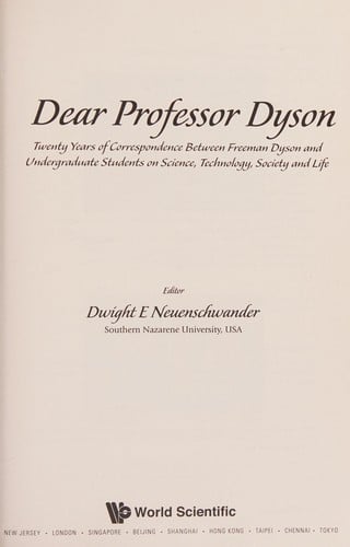 Dear Professor Dyson
