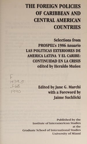 The Foreign policies of Caribbean and Central American countries